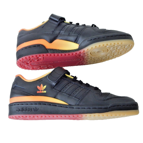 Adidas Originals FORUM Low Sneaker Core Black Seismic Orange Men’s 12 US NEW - Picture 3 of 14